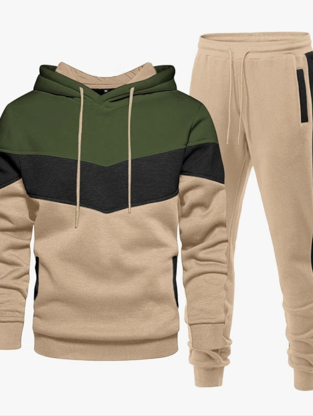 Men's Hoodie Tracksuit 2 Pieces Set Athletic Casual Hooded Sweatshirt and Jogger